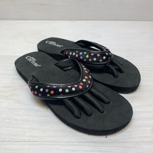 Pedi Couture Pedicure Toe Separators Sandals Women's Size 9 Black Polka Dots